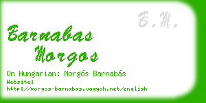 barnabas morgos business card